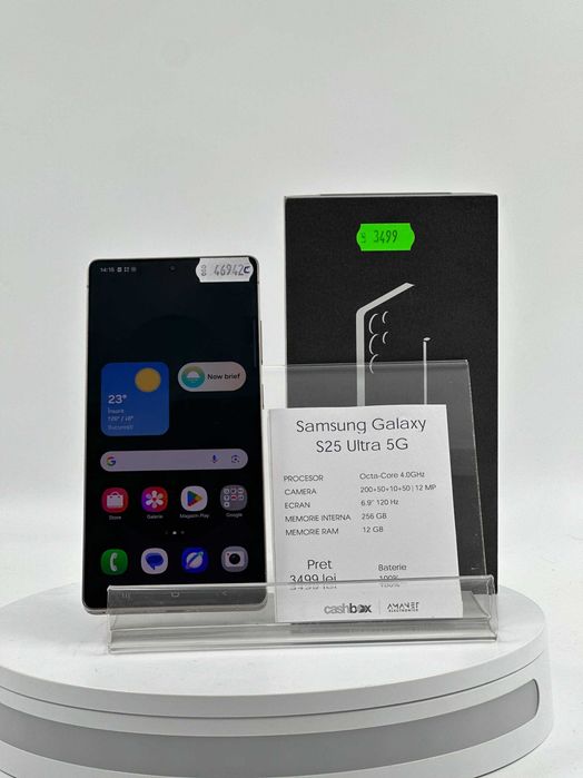 SAMSUNG S25 ULTRA 256GB 12GB RAM Bat 99% Garantie 24 luni Cashbox