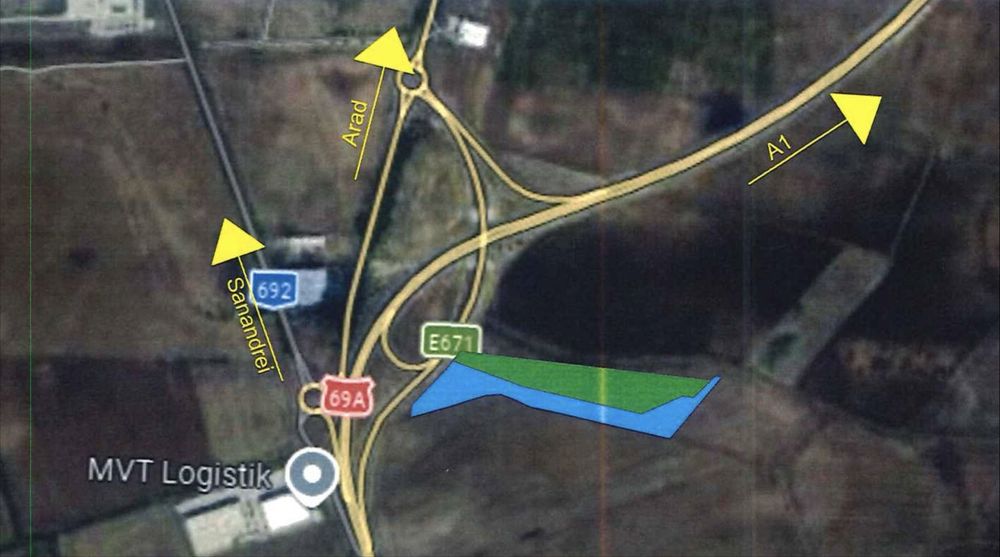 Teren intravilan industrial Calea Aradului,Timisoara