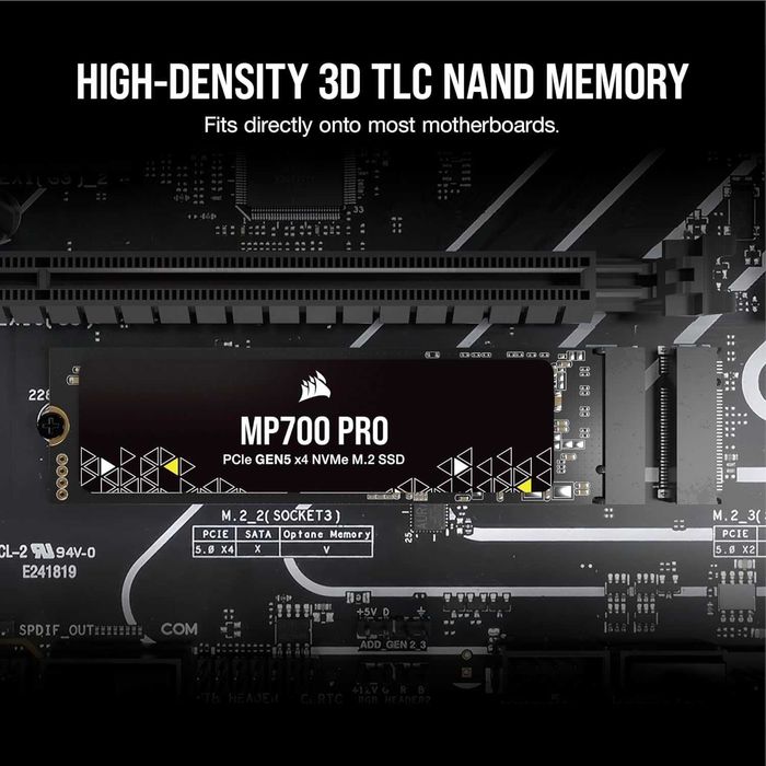 Новый M.2 SSD NVMe Corsair MP700 PRO 4TB. PCIe 5.0 скорость до 12,400.