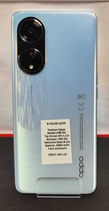 (AG 35)Telefon Oppo A98  5G  b.34128 - 550 Lei Garantie 2ani!