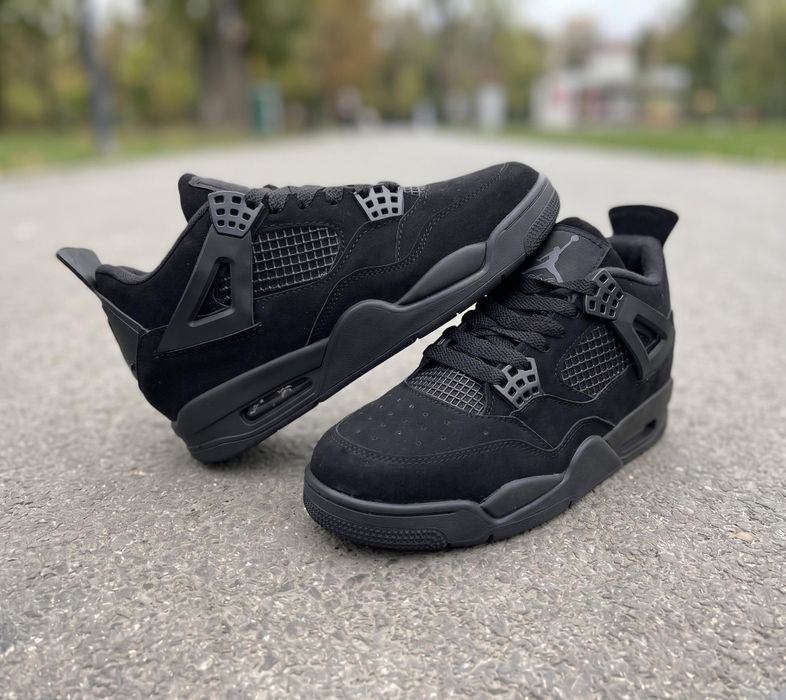 Adidasi Jordan 4 Retro Black - Adidasi Fete Baieti