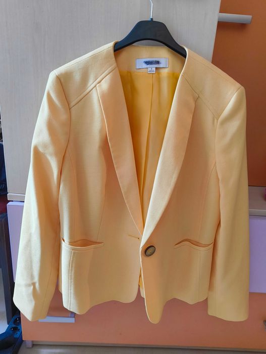 Дамско сако жълто елегантно