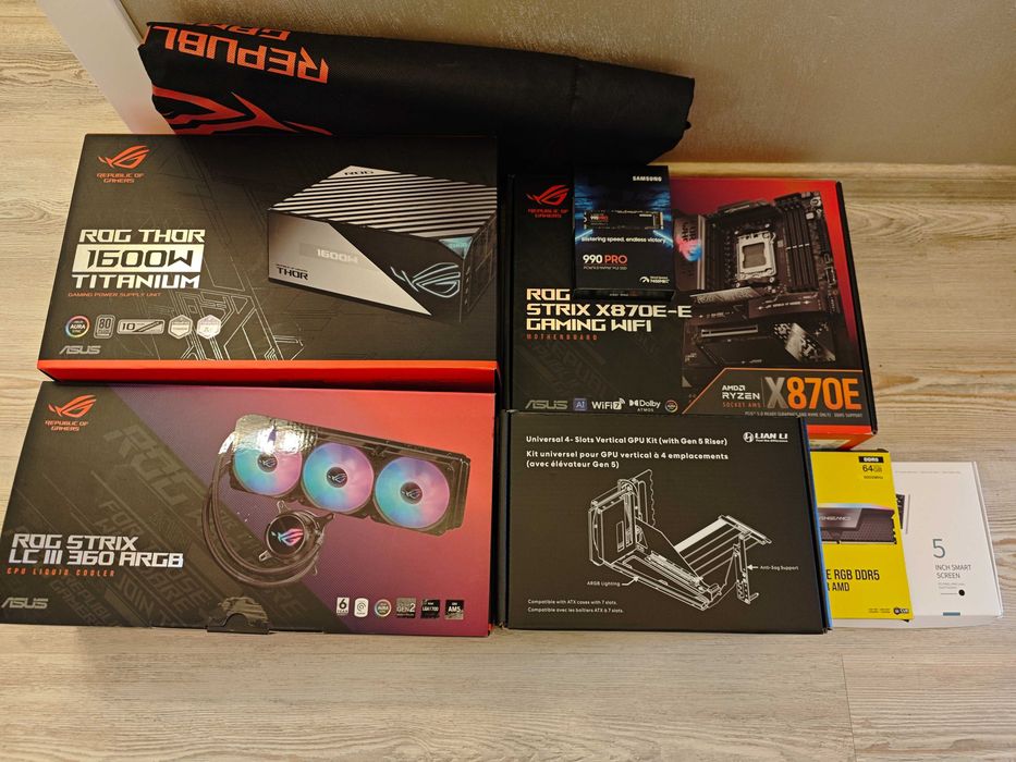 Gaming PC – Ryzen 7 9800X3D / STRIX X870E-E / 64GB DDR5 / 2TB NVMe