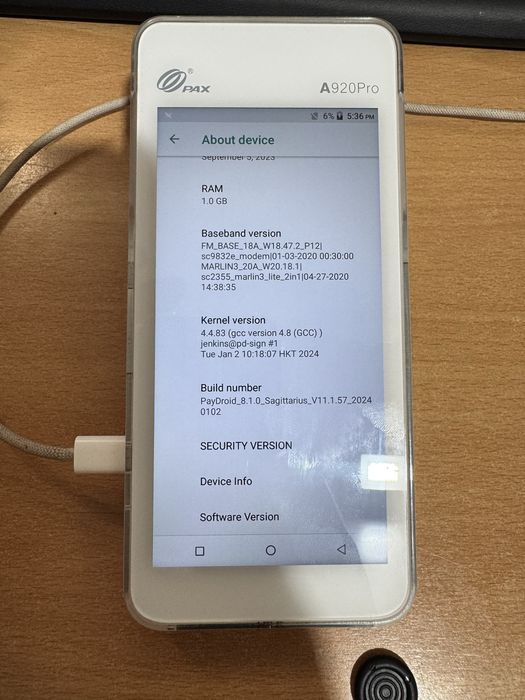 POS Pax A920 Pro Android 8.1
