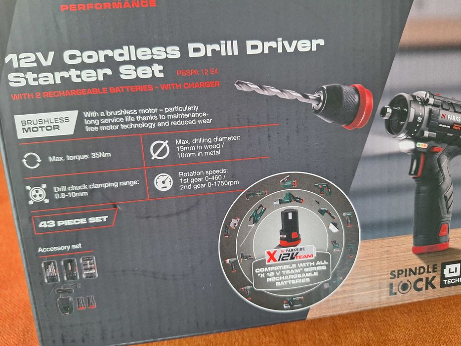 Masina de gaurit si insurubat Parkside Brushless – Performance - PBSPA 12 E4