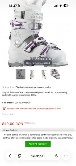 Ski dama Salomon Aira 76st cu clapari inclus