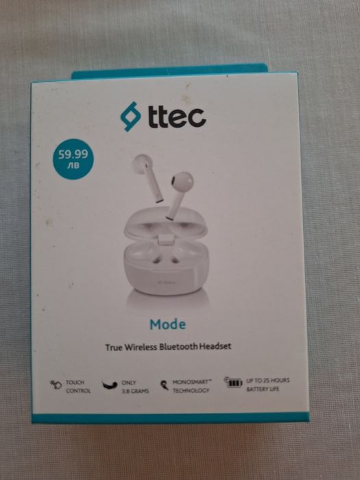Безжични слушалки ttec TWS Mode, бял
