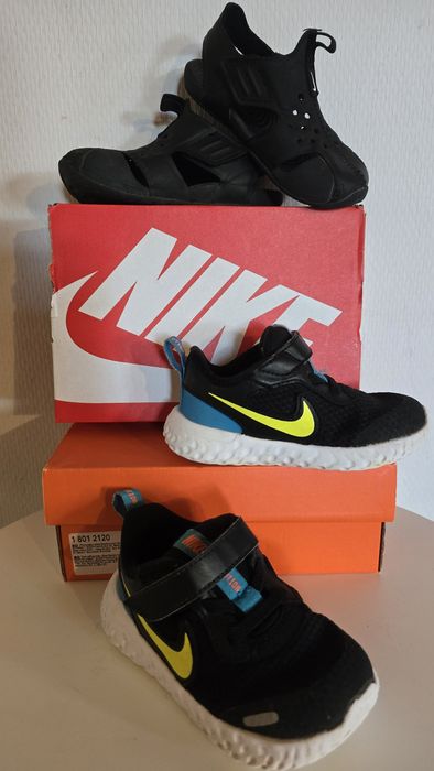 Детски Nike оригинални маратонки-22 с подарък оригинални сандали Nike 22.5  с кутии