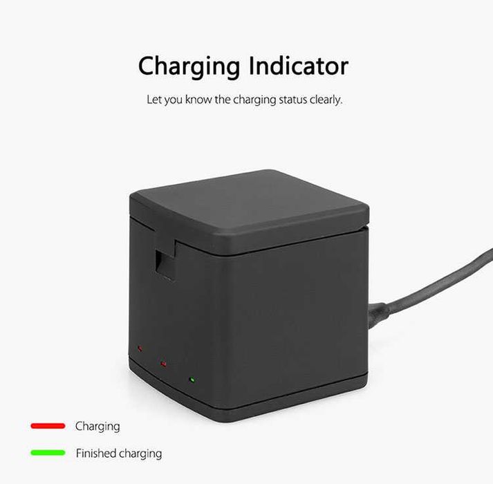 Зарядно устройство + 3 бр. Батерии за GoPro Hero 9/10/11/12/13 Black