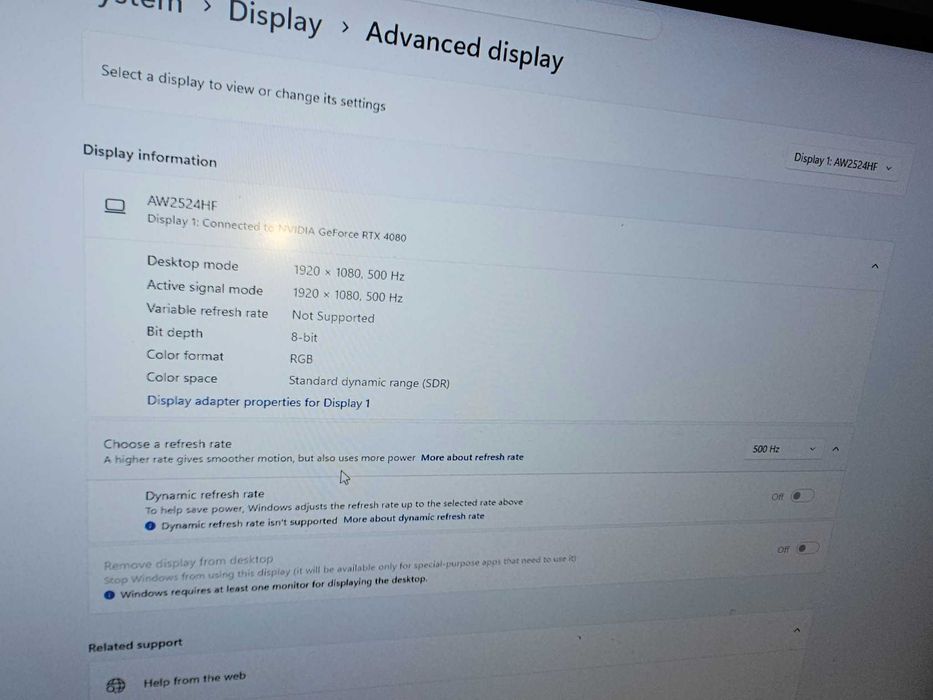 Monitor Gaming 500hz LED IPS Alienware AW2524HF negociabil