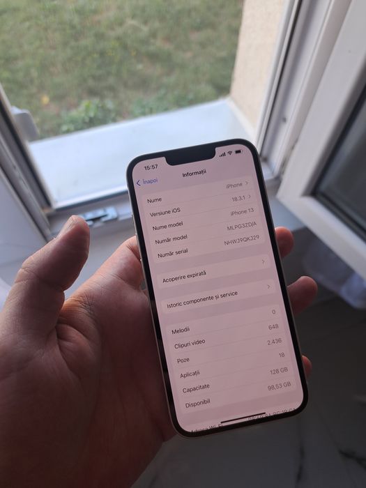 Schimb iPhone 13 Alb cu iOS 18. 72% baterie