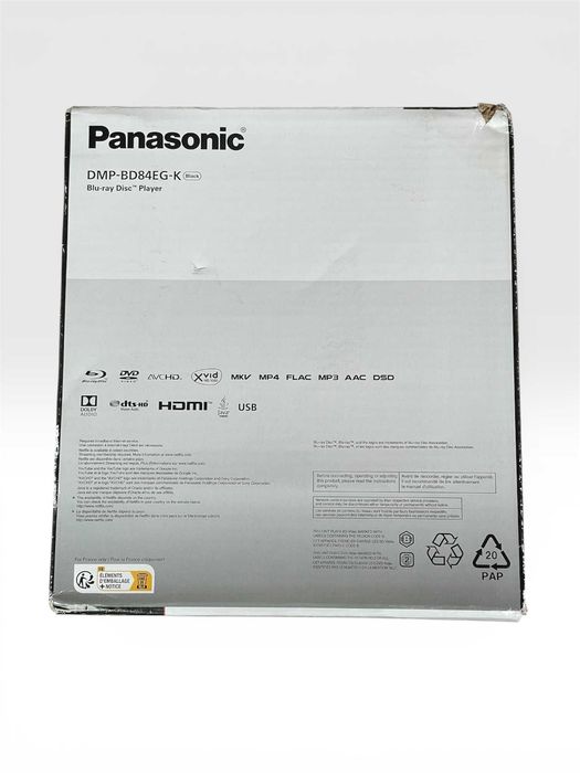 Panasonic DMP-BD84EG-K 2D Blu-ray диск/DVD плейър Panasonic DMP-BD84