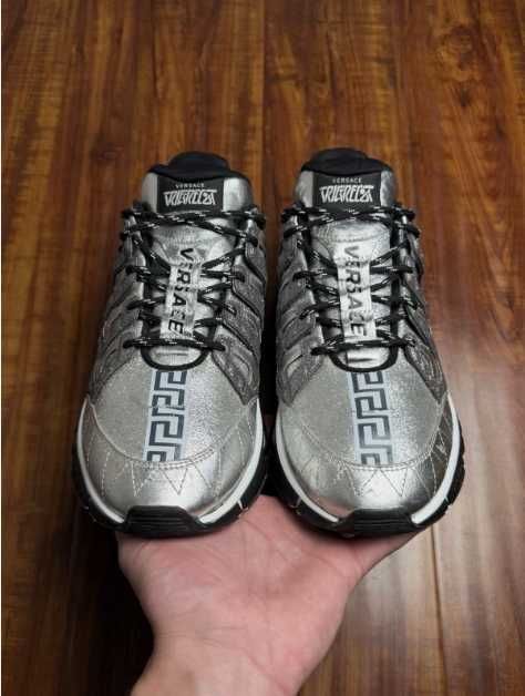 Versace Trigreca Metallic Silver Black White 40-46