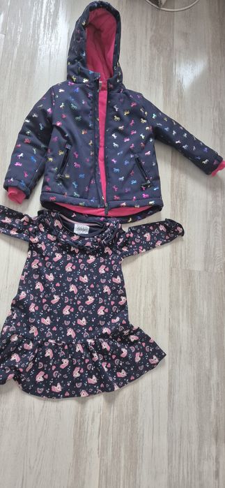 Geaca unicorni +rochita marimea 104