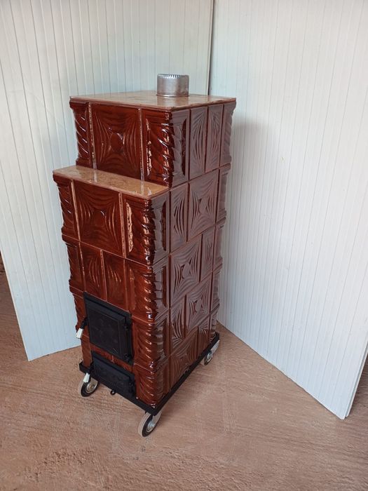 Soba de teracota maro dreapta 46x56x140 cm