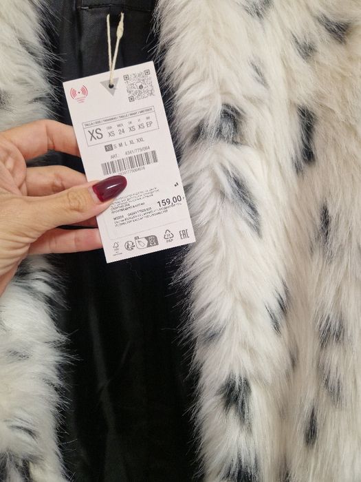 Дамско палто с косъм