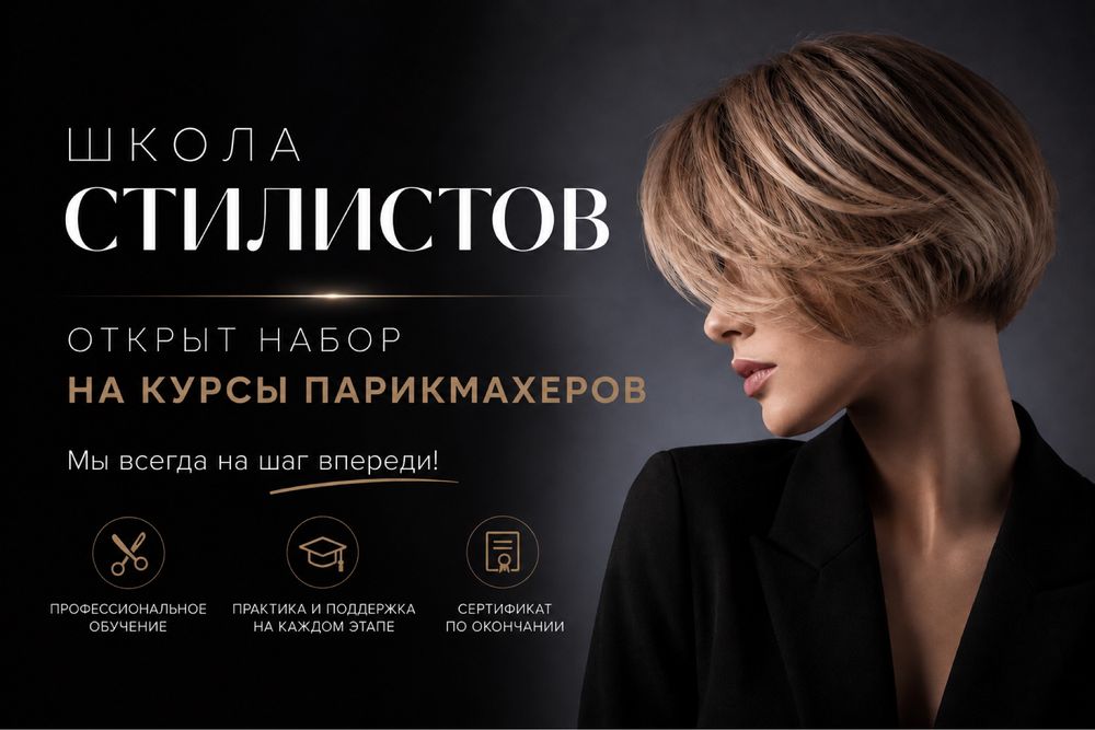 Ствнь профессиональным парикмахером. Курс женские стрижки.
