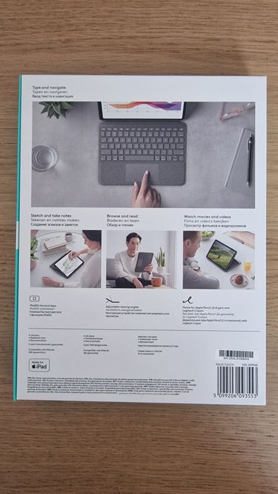Husa Logitech Folio Touch cu tastatura iluminata si trackpad pentru iPad Air gen 4 si 5