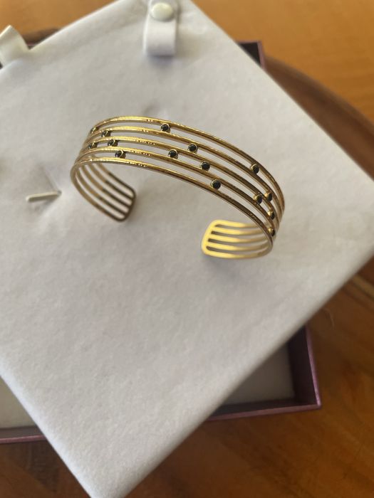 Bratara otel inoxidabil placat cu aur 18K