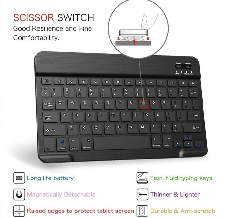 Беспроводная блютуз мини клавиатура с мышкой