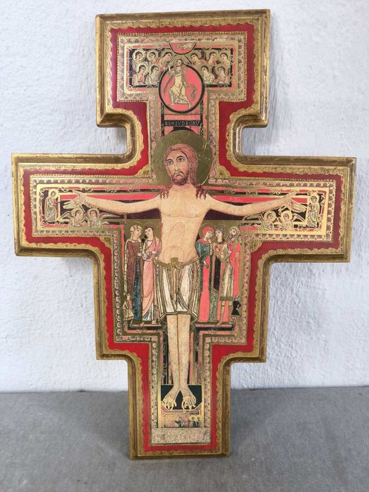 Продавам кръстовидна икона Разпятие Христово Италия