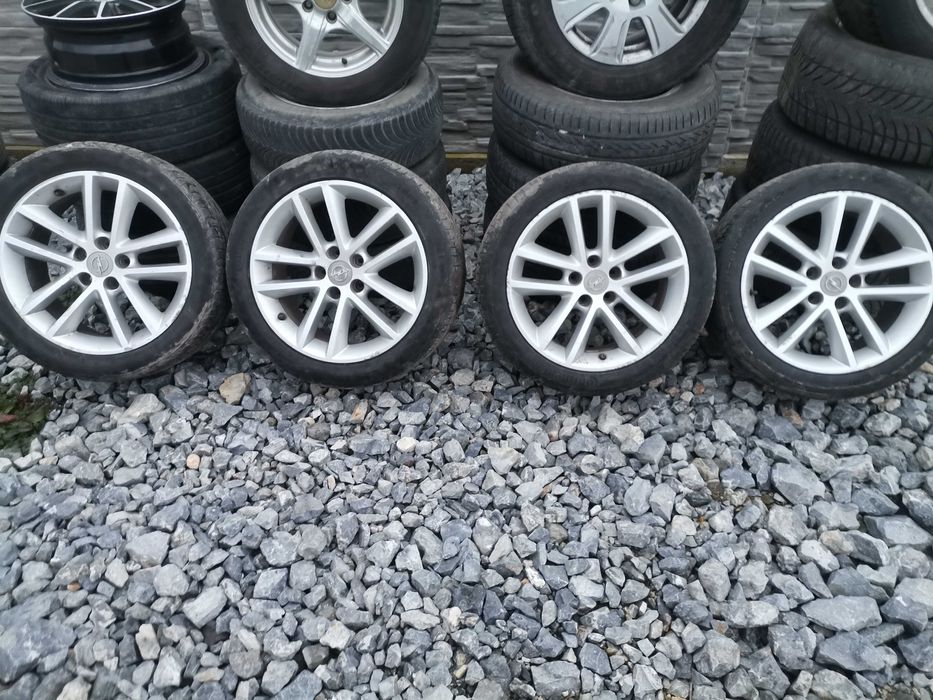 Jante aliaj aluminiu R17 5X110 anvelope vara 225/45/17 Opel