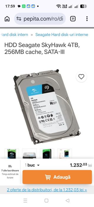 Hdd 4 tb nou sigilat