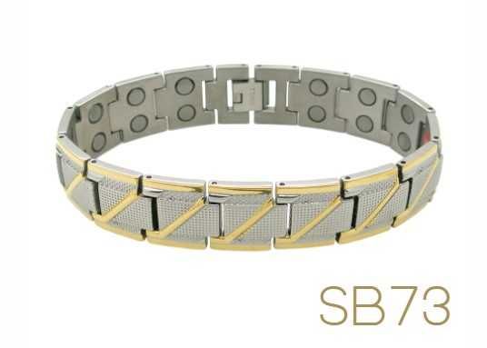 Стилна мъжка гривна с магнити, германий, турмалин и инфраред