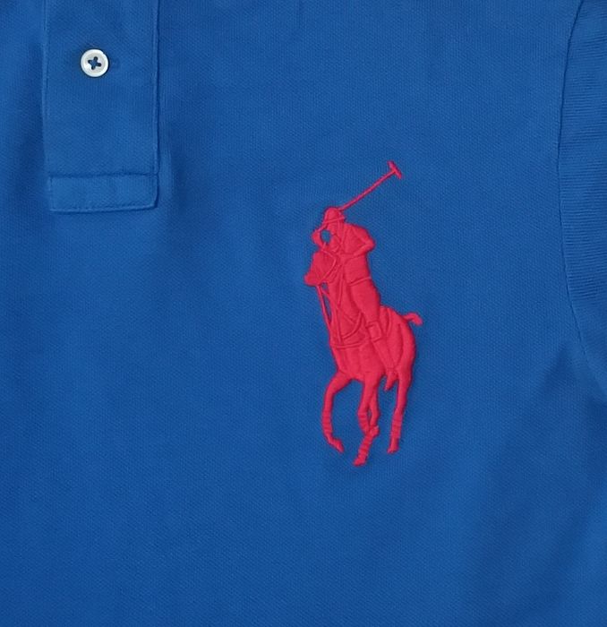 POLO Ralph Lauren Big Pony Polo Shirt оригинална тениска XS памучна синя поло фланелка