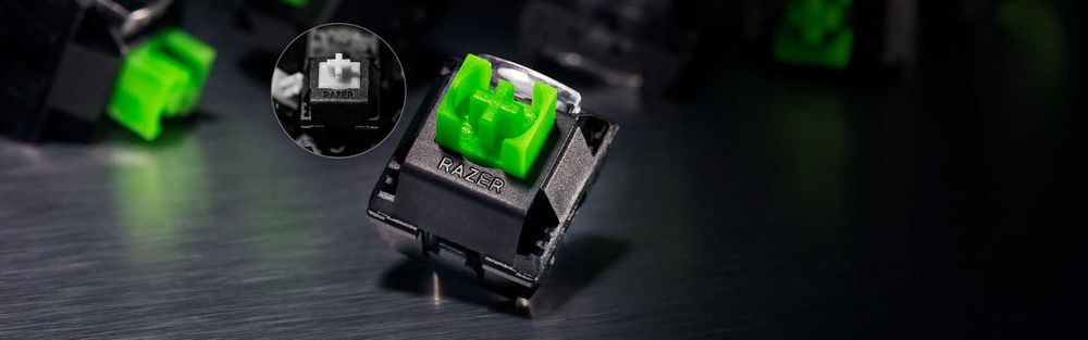 Tastatura Gaming Mecanica Razer BlackWidow Elite, Chroma RGB, taste multimedia, switch Green clicky Noua Sigilata