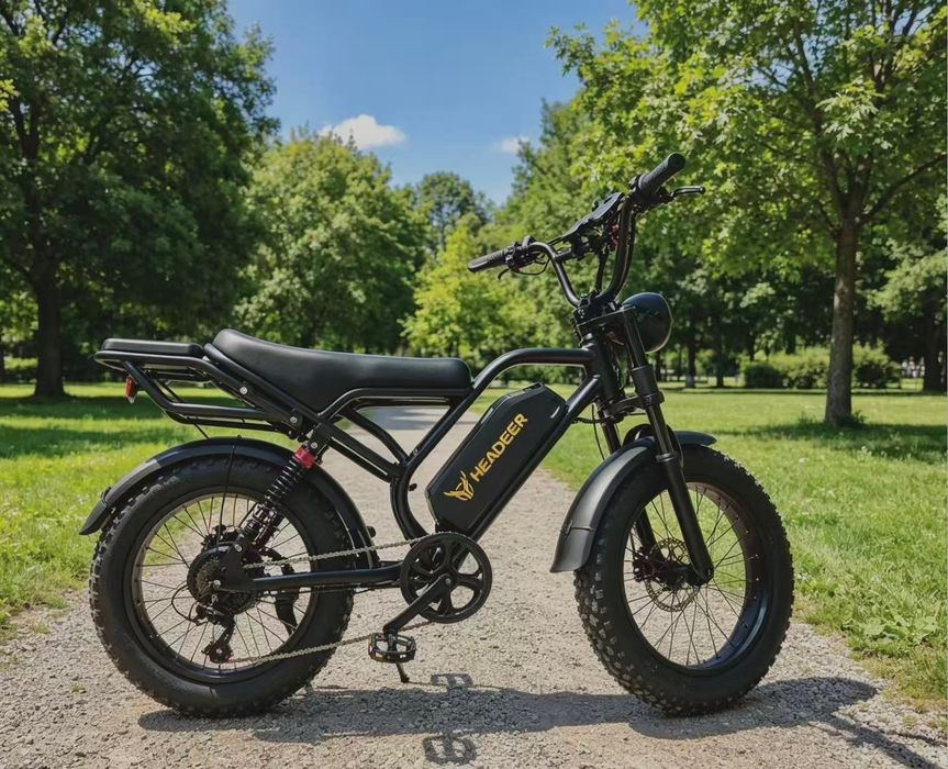 НОВИ! Електрически Велосипед HEADEER BK20 (750W, 48V 18Ah,50km/h) – Fat Bike E Bike
