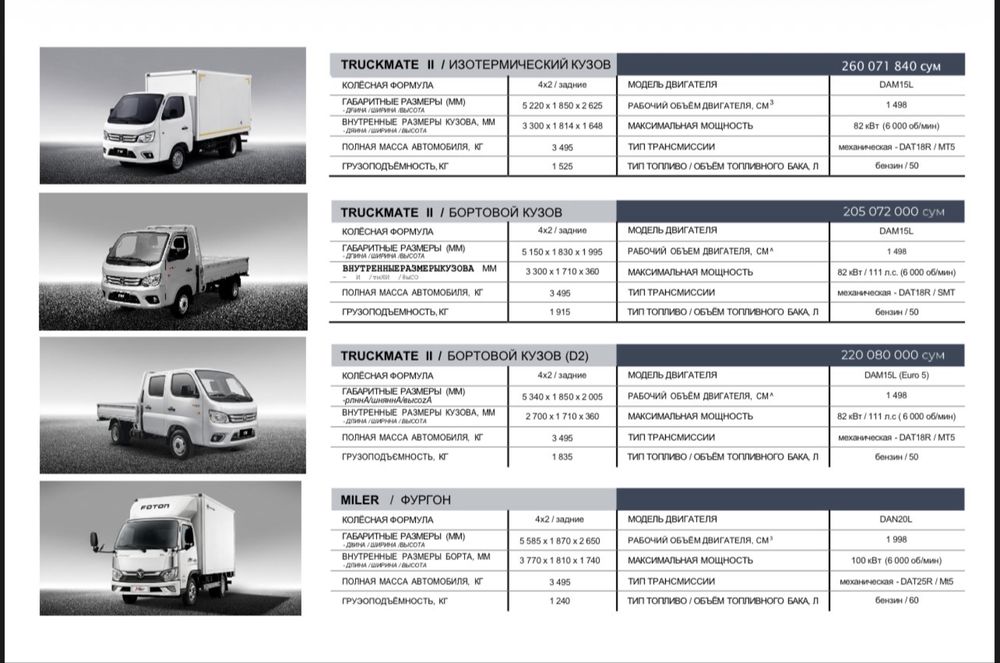 FOTON спецтехника и коммерческий транспорт. Цены начинаются от