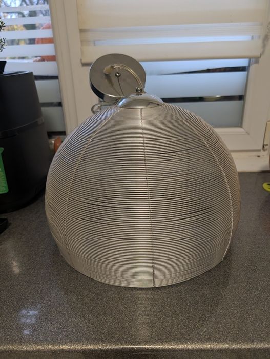 Lustră argintie cu 3 becuri