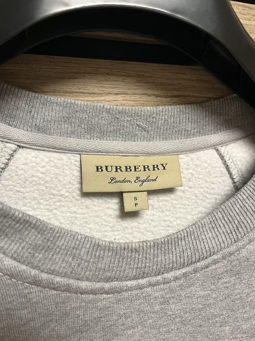 BURBERRY : Grey Knit Logo Ebroidered Sweat -  размер S / Оригинал