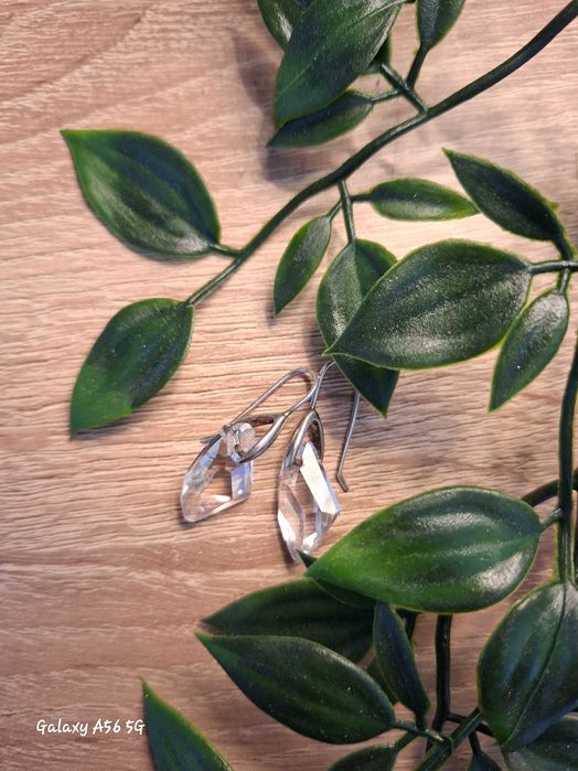 Сребърни обеци със Swarovski камъни