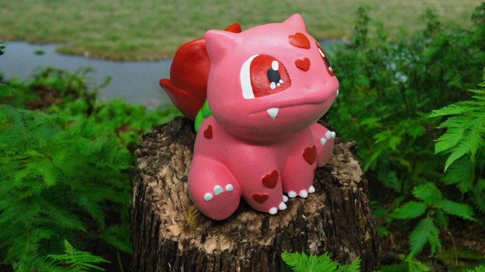 Bulbasaur Pictat Manual – Figurina Unică, Artizanat Pokémon