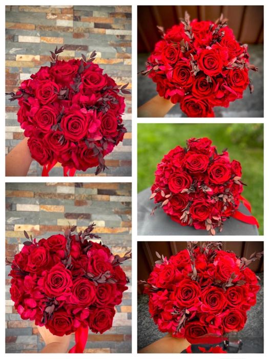 Lumanari buchete nunta botez flori naturale uscate criogenate