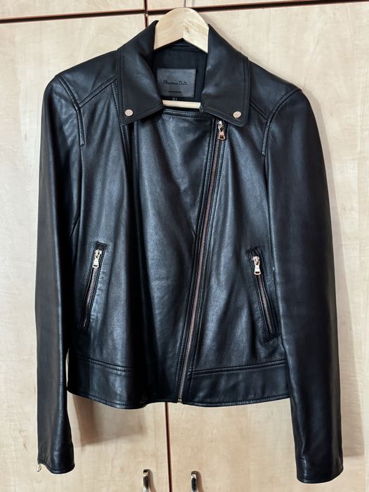 Geacă biker Massimo Dutti din piele naturală