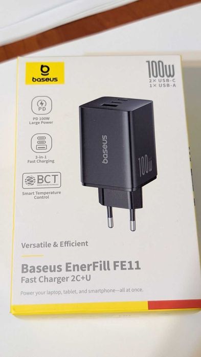 Incarcator de telefon, laptop etc. USB-C, PD3 - Baseus EnerFill FE11 100W GaN6, nou cu garantie