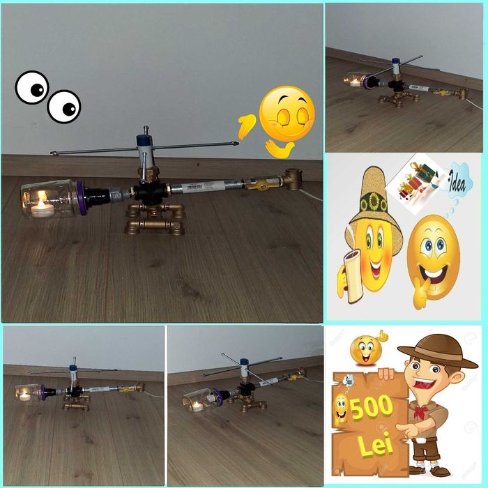 Veioza Aplica Lampadar  Stil Industrial Pentru Casa  Gradina Int-Ext