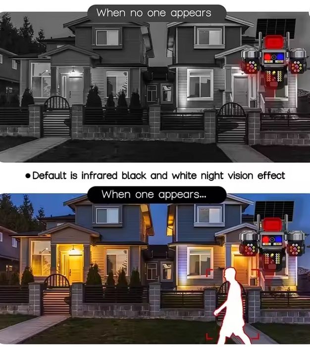 Camera supraveghere 4G cu panou solar 8K UHD 10X Digital