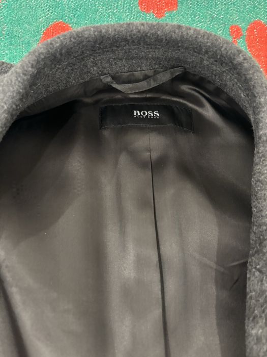 BOSS оригинал пальто серое кашемировое