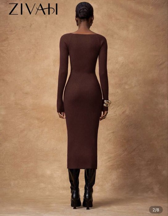 Елегантна плетена рокля Shein