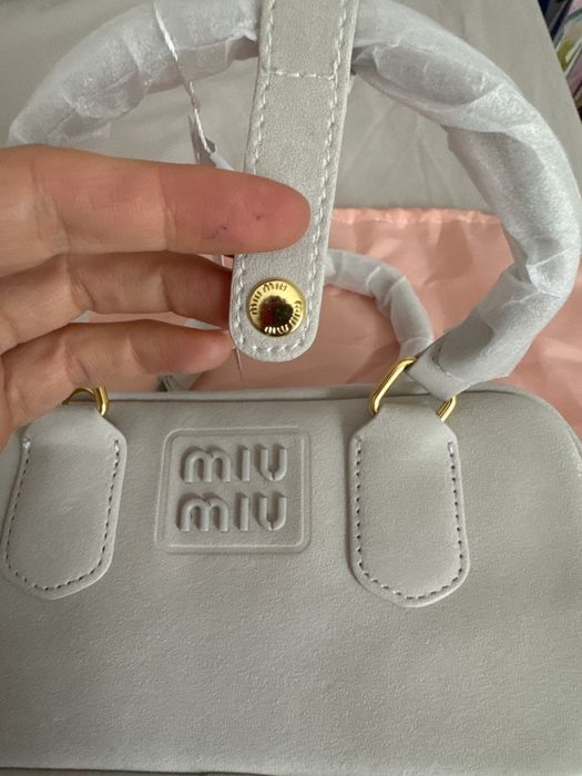 Geanta MIU MIU piele alb ivory