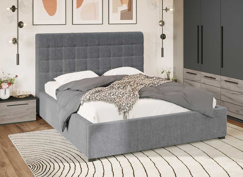 Set Mobila Dormitor Gri Noce C20 - Transport Gratuit