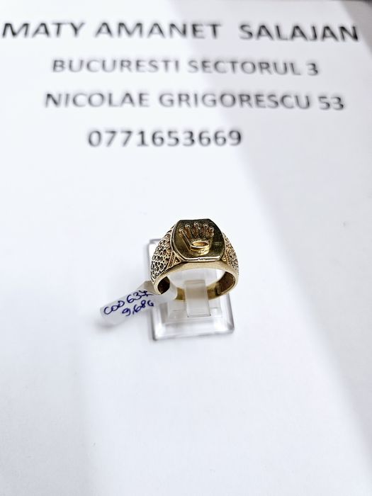 Vand inel barbatesc din aur 14 k 9.68 g cod 637