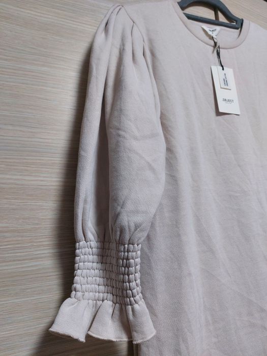 Rochie crem bumbac M cu eticheta