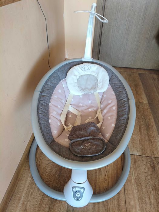 CANGAROO Електрическа бебешка люлка - шезлонг CLOUD ЗВЕЗДИ