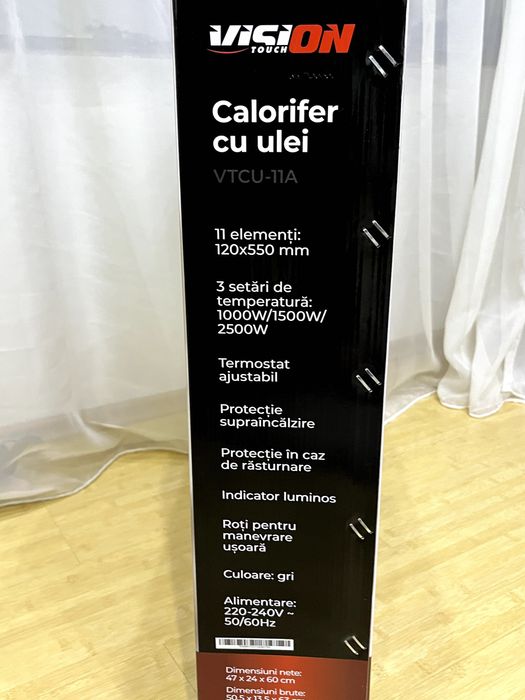 Calorifer electric cu ulei Vision Touch VTCU-11A - 2500 W, 11 elementi