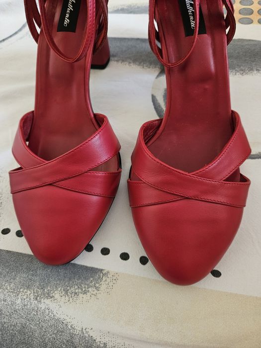 pantofi eleganti din piele,rosu,marime 38